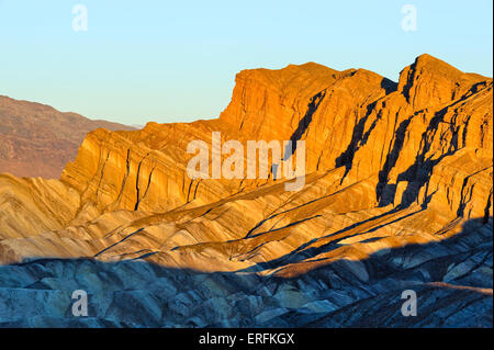 Sunrise on the Red Cathedral at Zabriskie Point Death Valley Stock Photo