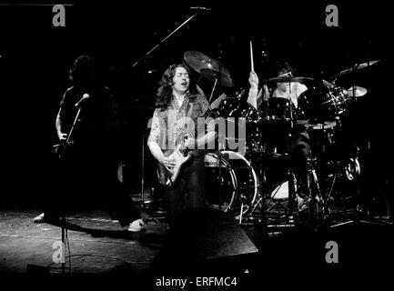 Rory Gallagher - portrait of the Irish blues / rock guitarist performing in London. RG: 2 March 1948 - 14 June 1995. Stock Photo