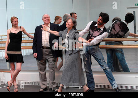 Svetlana Zakharova, Nikolai Fadeechev, Marina Kondratieva and Nikolai Tsiskaradze, 31 July 2006, London, UK. Bolshoi Ballet Stock Photo