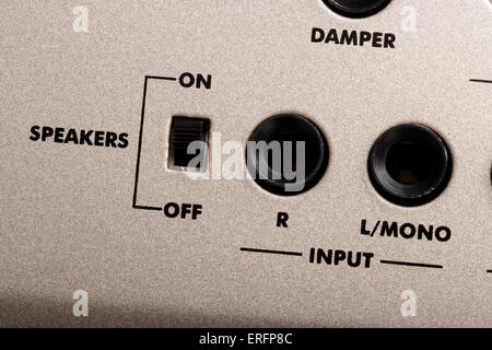 Keyboard Instrument Output Socket Keyboard sockets - On the back of a keyboard, midi in and out, damper ...