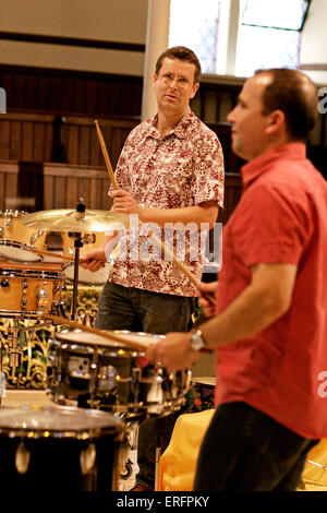 Snare drum - Percussion instrument played by a percussionist Stock Photo