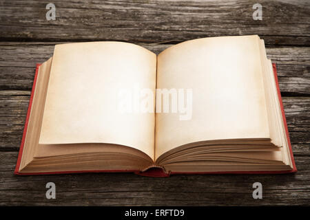 Old open book Stock Photo