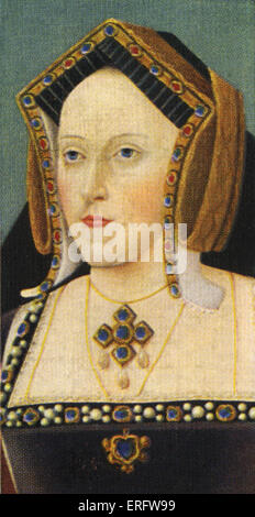 Catherine of Aragon portrait  (1485 - 1536). Catherine married Arthur, Henry VIII's elder brother in1501, but he died five Stock Photo