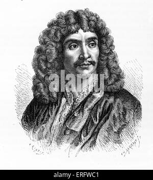 Jean-Baptiste Poquelin, also known by his stage name, Molière, was a French playwright and actor. Molière:1622 – 1673. Stock Photo