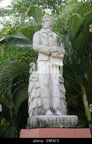 Statue of Alexander von Humboldt, Prussian explorer and naturalist, at Vallarta botanical gardens Stock Photo