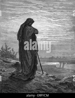 The Prophet Amos, engraving by Gustave Doré. Amos, prophet  at the time of Jeroboam II of Israel and King Uzziah of Judah. GD: Stock Photo