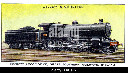 Irish Express Locomotive. Great Southern Railways, Ireland. 4-6-0 engine first introduced in 1916. Adapted to two cylinder Stock Photo