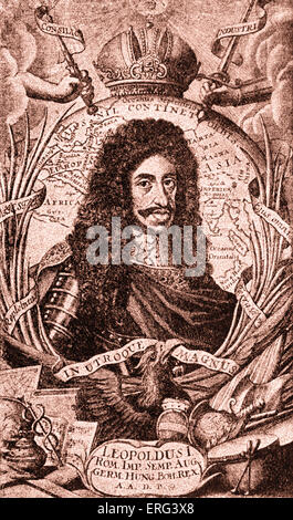 Leopold I, Holy Roman Empoeror 9 June 1640 - 5 May 1705. Tinted version. Stock Photo