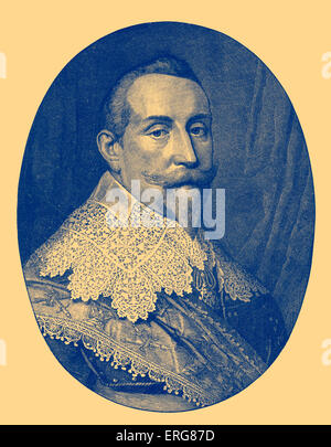 Gustavus Adolphus of Sweden/ King Gustav II Adolf  (1594 – 1632). The king led the Swedish army during the Thirty Years War. Stock Photo