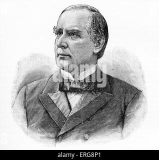 President McKinley, 25th President of the USA from 1897-1901. William McKinley, Jr.: Republican, b. January 1843 - d. September 1901 Stock Photo
