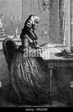 Madame Roland writing a letter to Louis XVI of France. Supporter of the ...