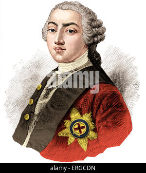 George III - portrait: 1738 - 1820. King of Great Britain and Ireland, from 1760 until his death. Stock Photo