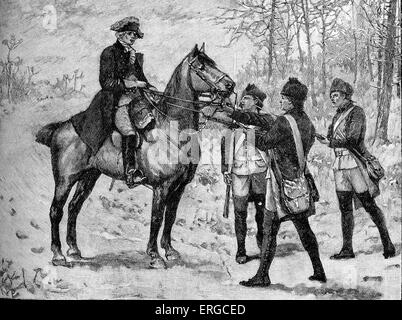Major John André 's arrest in 1780, near New York, America. British Army officer and head of British Secret Intelligence Stock Photo