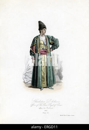 Khatchadour D'hohannés, 1816 - from engraving by Hippolyte Pauquet, after de Lecluse. Officer of the Prince Royal of Persia. Stock Photo