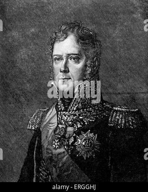 Michel Ney - portrait.  1st Duc d'Elchingen, 1st Prince de la Moskowa. French soldier and military commander during the French Stock Photo