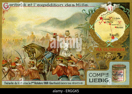Garibaldi and the Expedition of the Thousand. Illustration of 1910 ...