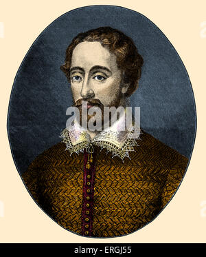 Edmund Spenser. English poet and author of 'The Faerie Queene' which was put to music by Henry Purcell: c.1552 – 13 January Stock Photo