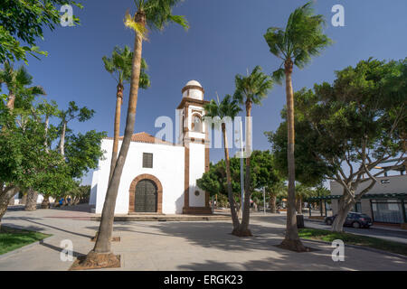 Iglesia de Nuestra Senora de la Antigua, Church 18th century, Fuerteventura, Spain Stock Photo