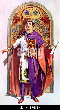 Byzantine Emperor Justinian, c. 482 - 565. Leader of the Eastern Roman Empire 527-565.   Herbert Norris artist  died 1950 - may Stock Photo