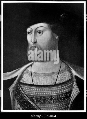 King Henry VIII (1491 - 1547). King of England from 1509 until his death. Portrait by unknown artist. Stock Photo