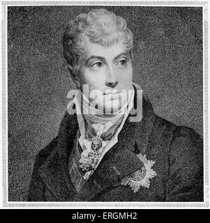 Prince Klemens von Metternich (1773-1859) was a German politician and statesman who served as the foreign minister of the Holy Stock Photo