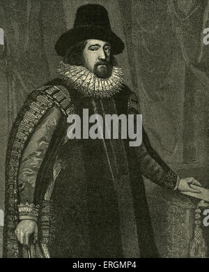 Francis Bacon (1561-1626) was an English statesman, Attorney General, Lord Chancellor and author. Portrait by Van Somer Stock Photo