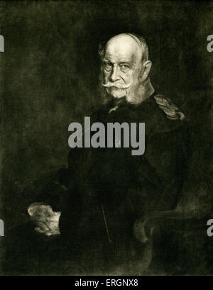 Wilhelm I, portrait by Franz Lenbach. King of Prussia and first German Emperor 22nd March 1797 –  9th March 1888. Heliogravure. Stock Photo