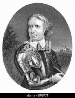 Oliver Cromwell  - 'Protector of the Commonwealth', portrait.  English military and political leader, 25 April 1599 – 3 Stock Photo