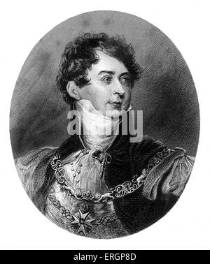 King George IV, portrait. Reigned 1820 - 1830. George acted as Regent for his father from 1811-1820. Stock Photo