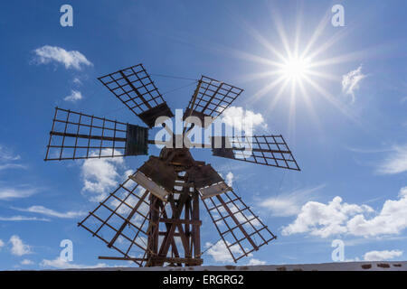 Windmill in Tefia, Fuerteventura, Canary Islands, Spain Stock Photo