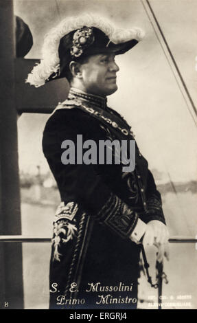 Benito Mussolini - in ornate uniform. Italian dictator and leader of the Fascist movement 1883 - 1945. Totalitarianism. Stock Photo