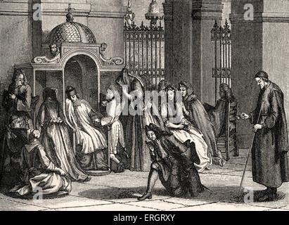 Clergy during the reign of Louis XV (18th century): funeral ceremony at ...