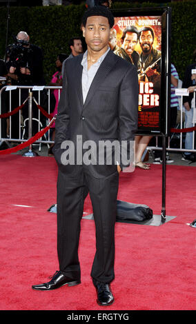 Brandon T. Jackson at the Los Angeles premiere of 'Tropic Thunder' held at the Mann Village Theater in Westwood. Stock Photo