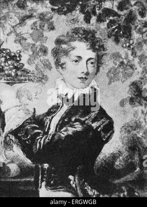 Lady Caroline Lamb in her Page's costume: novelist and British aristocrat, 13 November 1785 – 26 January 1828. Byron circle. Stock Photo