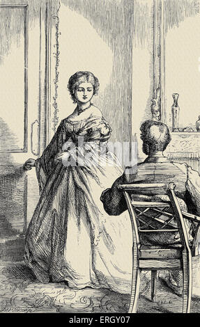 'Can you forgive her?' Vol II by Anthony Trollope.  First published in 1864 and 1865. Caption reads: 'Friendships will not come Stock Photo
