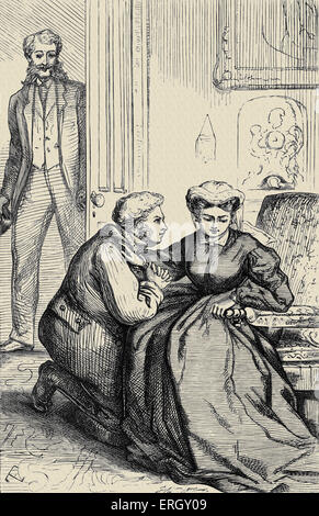 'Can you forgive her?' Vol II by Anthony Trollope.  First published in 1864 and 1865. Caption reads: 'Mr. Cheesacre disturbed'. Stock Photo