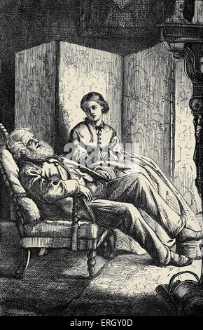 'Can you forgive her?' Vol II by Anthony Trollope.  First published in 1864 and 1865. Caption reads: 'The last of the old Stock Photo