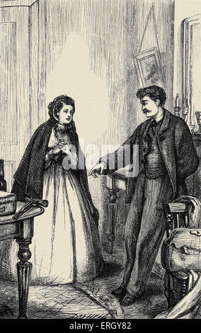 'Can you forgive her?'  Vol II by Anthony Trollope.  First published in 1864 and 1865. Caption reads: 'Oh George', she said, Stock Photo
