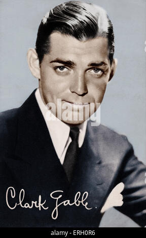 Clark Gable, portrait. American film actor 2 February 1901 - 16 November 1960. Publicity still. Stock Photo