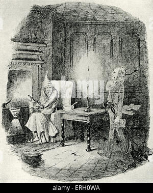 A Christmas Carol Marleys Ghost Illustration by John Leech for the ...