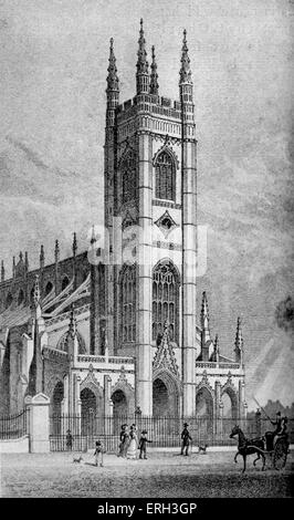 St. Luke's Church, Chelsea. Designed by architect James Savage (1779–1852) and consecrated in 1824. English novelist Charles Stock Photo