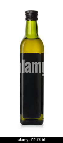 The Olive oil bottle with blank label isolated on white background ...