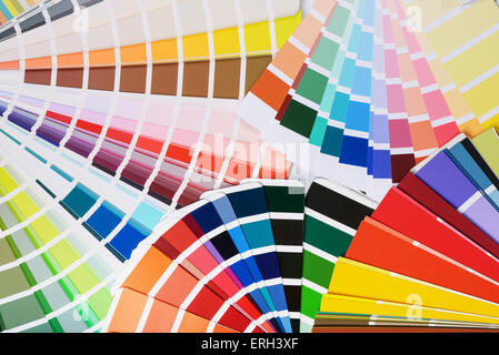 Many open color palette swatches Stock Photo