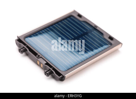Small solar battery charger isolated on white Stock Photo