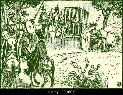 Don Quixote of the Mancha, retold by Judge Parry and illustrated by Walter Crane, published in 1900. The caption reads 'The Stock Photo