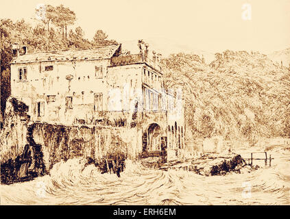 Percy Bysshe Shelley 's last home - Casa Magni, San Terenzo, Italy.  English romantic poet, 4 August 1792 – 8 July 1822. Stock Photo