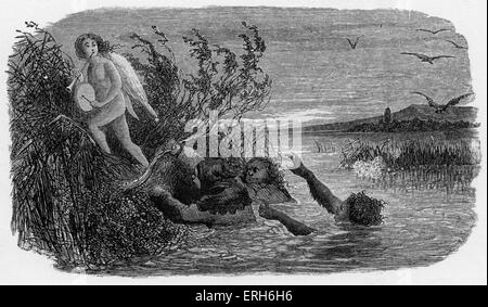 William Shakespeare 's play 'The Tempest' - Act IV -   Ariel: ' I left them/ I' the filthy mantled pool beyond your cell, / Up Stock Photo