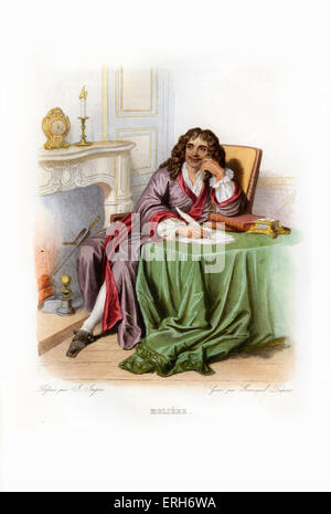 Jean-Baptiste Poquelin, known by his stage name Molière. French playwright and actor, considered to be one of the greatest Stock Photo