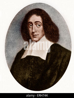 Benedict (Baruch) Spinoza,  portrait. Dutch philosopher 1632-1677 Stock Photo