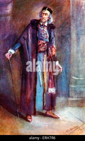 William Shakespeare - the Merchant of Venice. Sir Henry Irving in role of Shylock.(English actor 6 February 1838 – 13 October